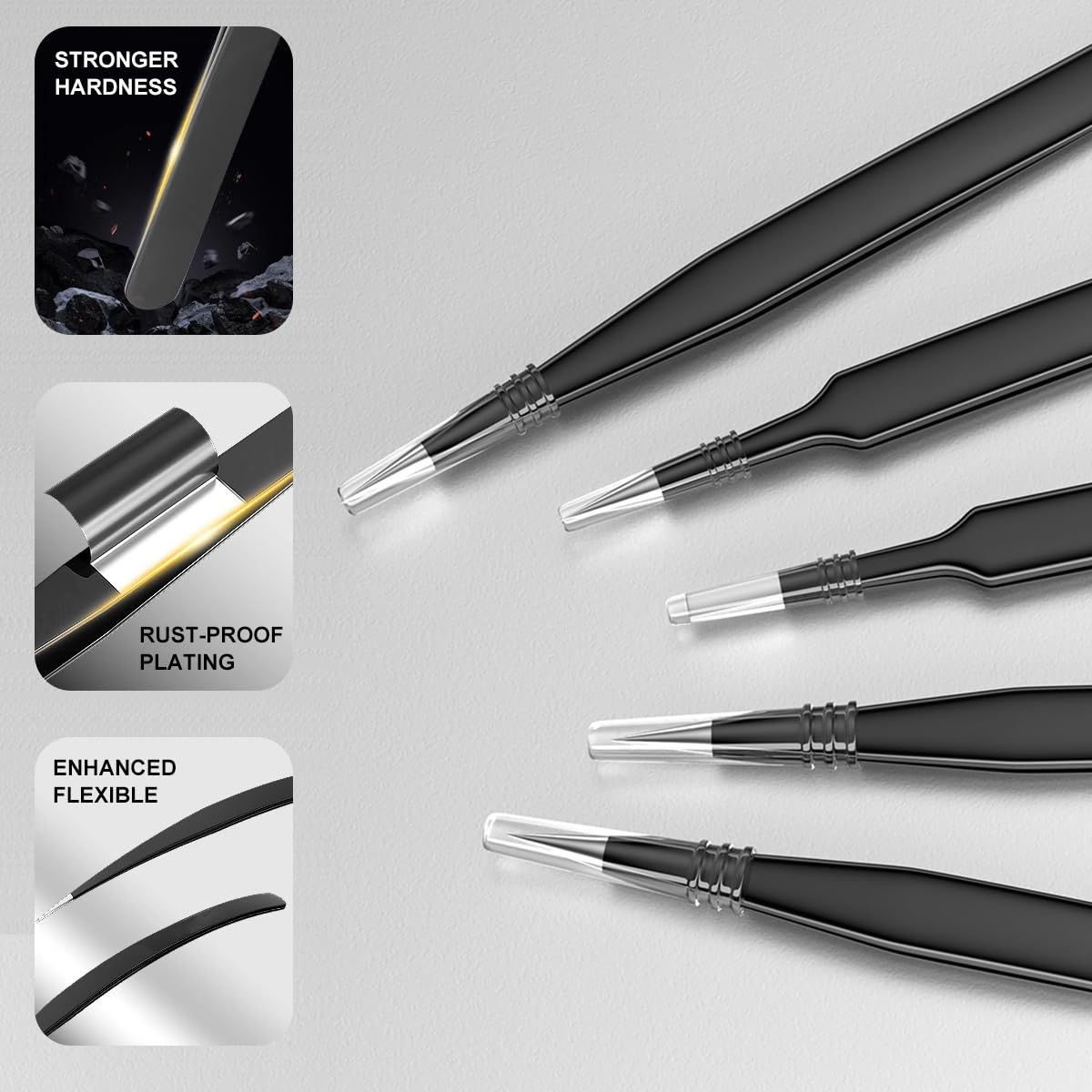 Antonki anti-static tweezers protect sensitive electronics during work.