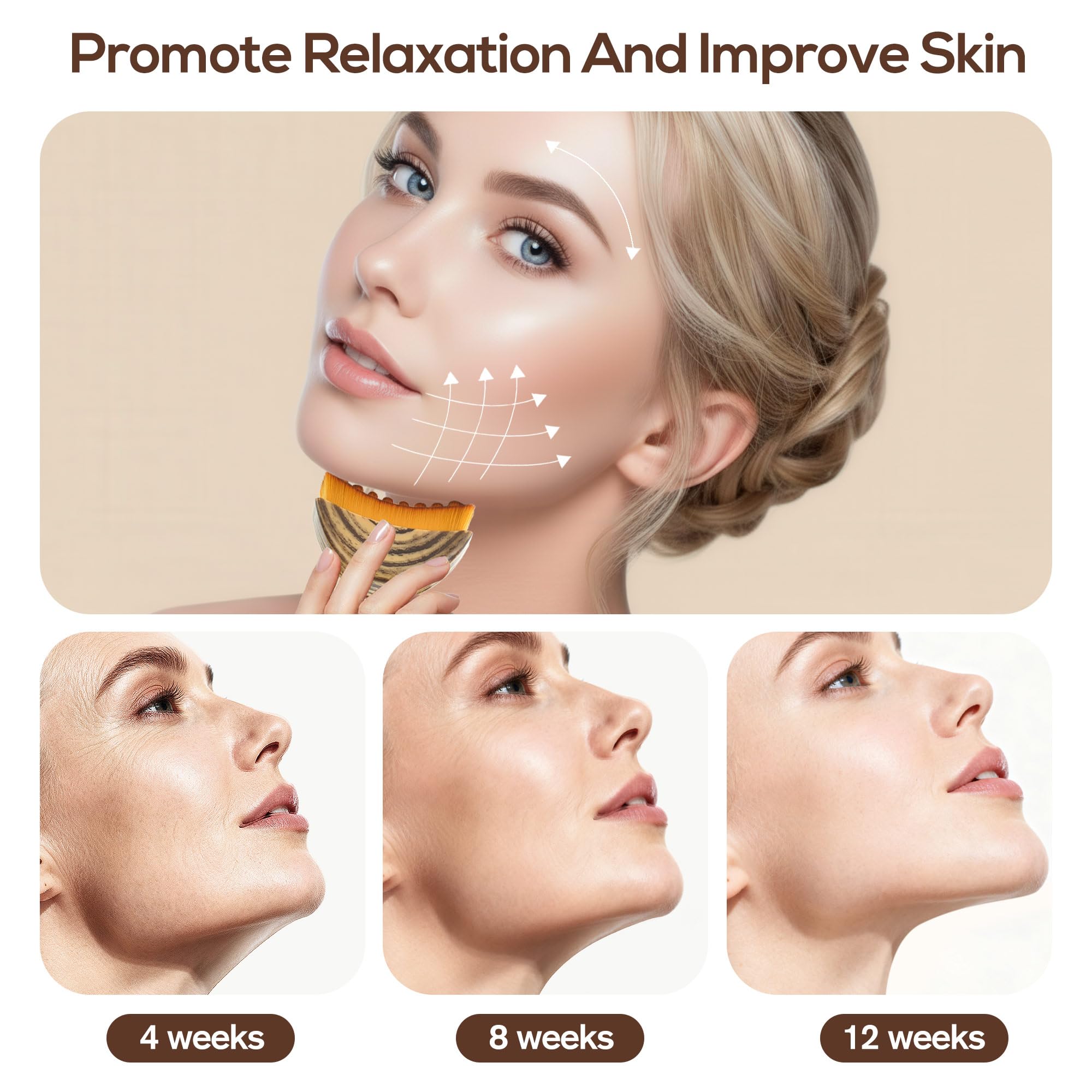 ANUWKS Jawline-focused massage eases facial tension and fullness.