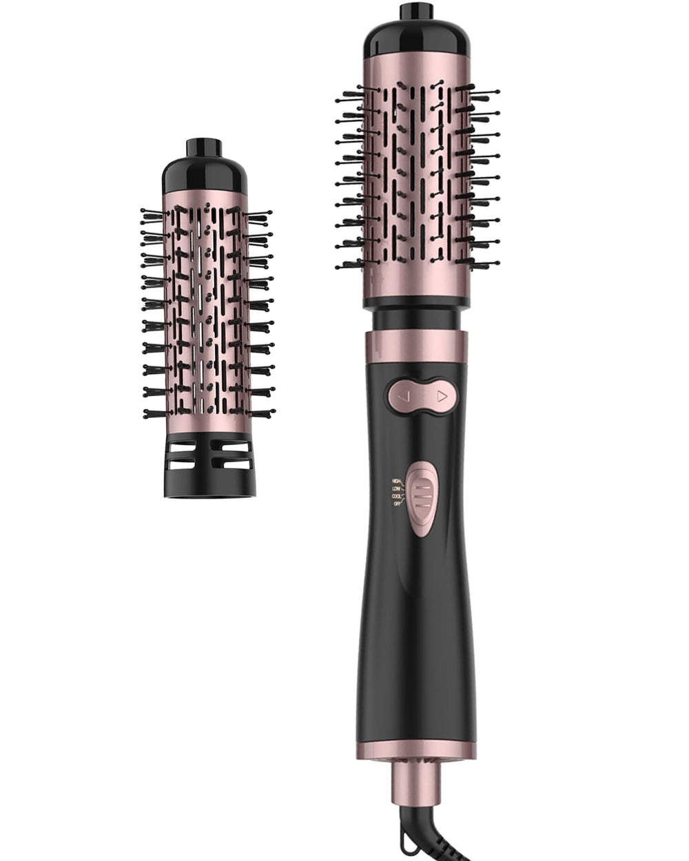 ANWA rotating hair dryer brush 4-in-1 showing compact design for quick home styling.