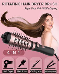 ANWA ceramic-coated rotating barrel provides even heat and gentle styling.