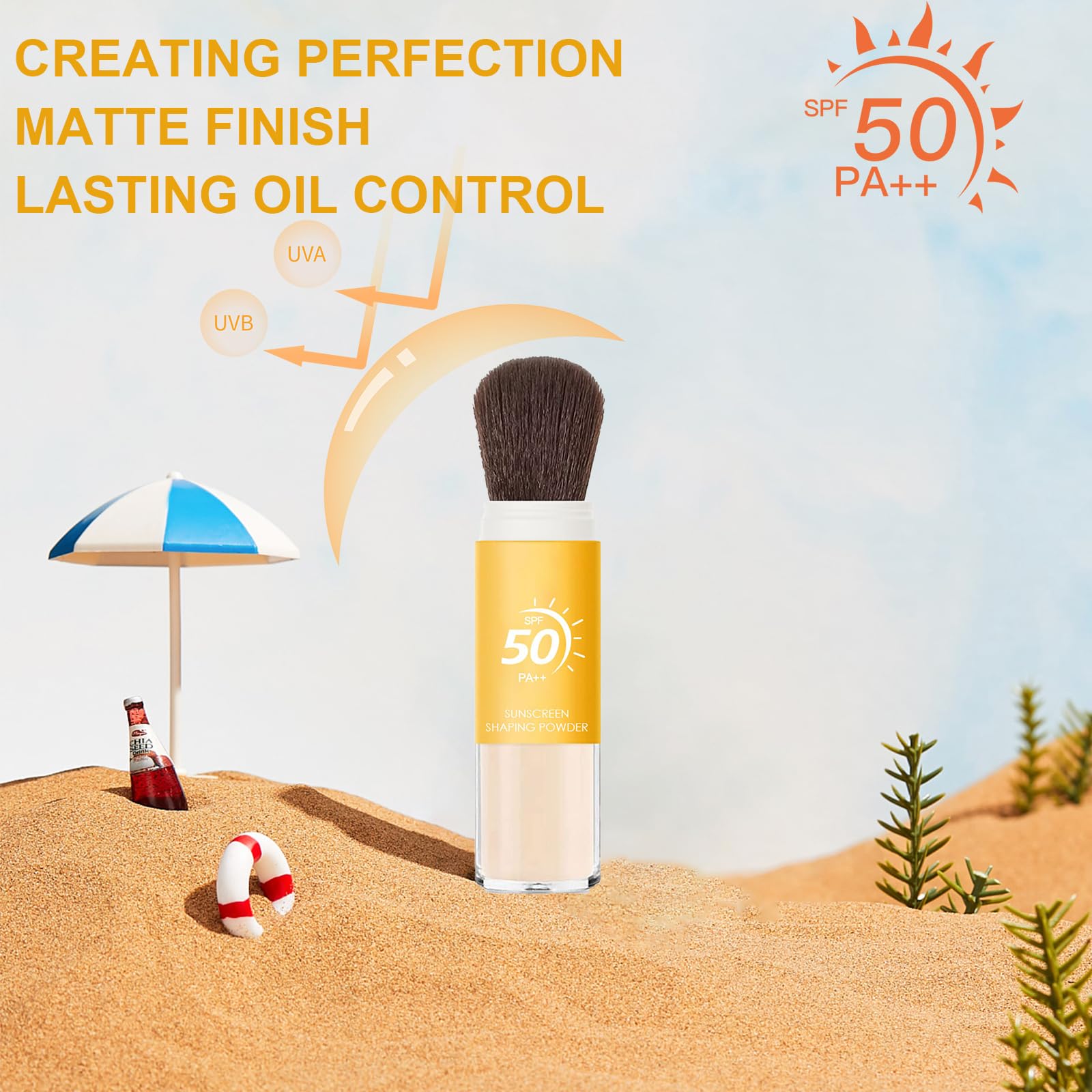 Anweina on-the-go touch-up at the beach or gym.
