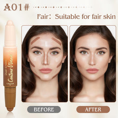 Anwuozu stick used with finger or brush for seamless blending.
