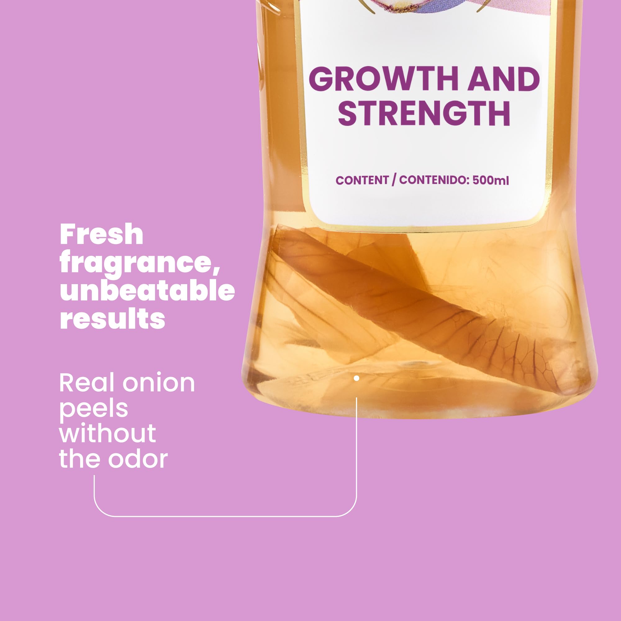 ANYELUZ onion shampoo splash demonstrates refreshing cleansing ritual.