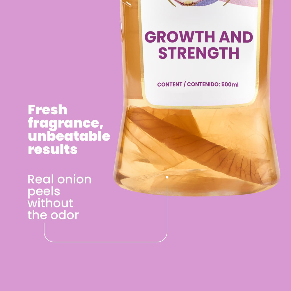 ANYELUZ onion shampoo splash demonstrates refreshing cleansing ritual.