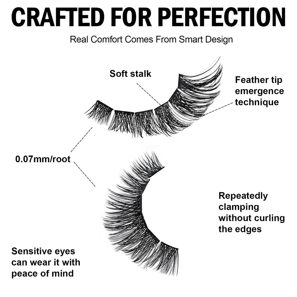 AnyFairy Lash Clusters lightweight 0.07 fiber for a natural finish.