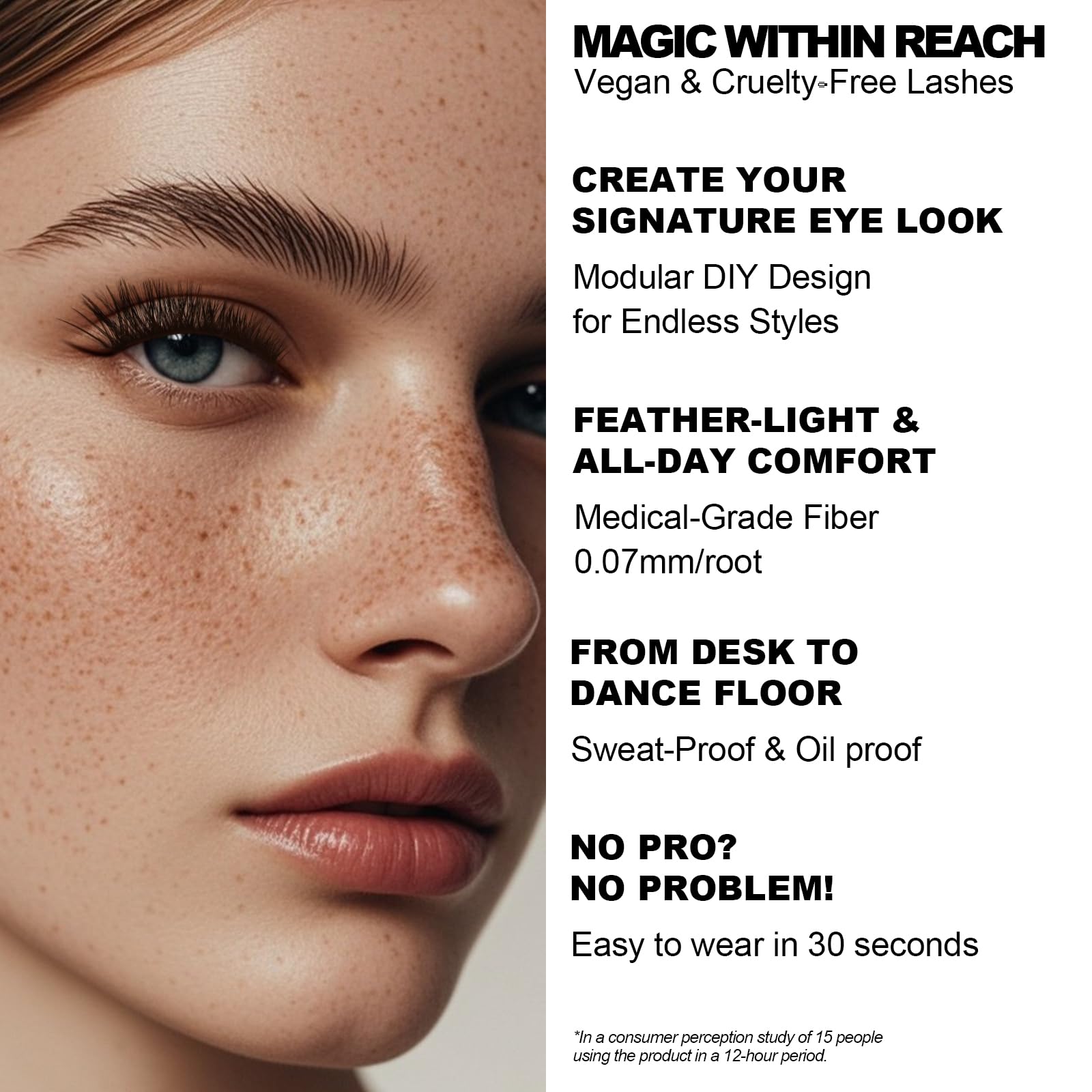 AnyFairy Lash Clusters soft thin band for comfortable wear.