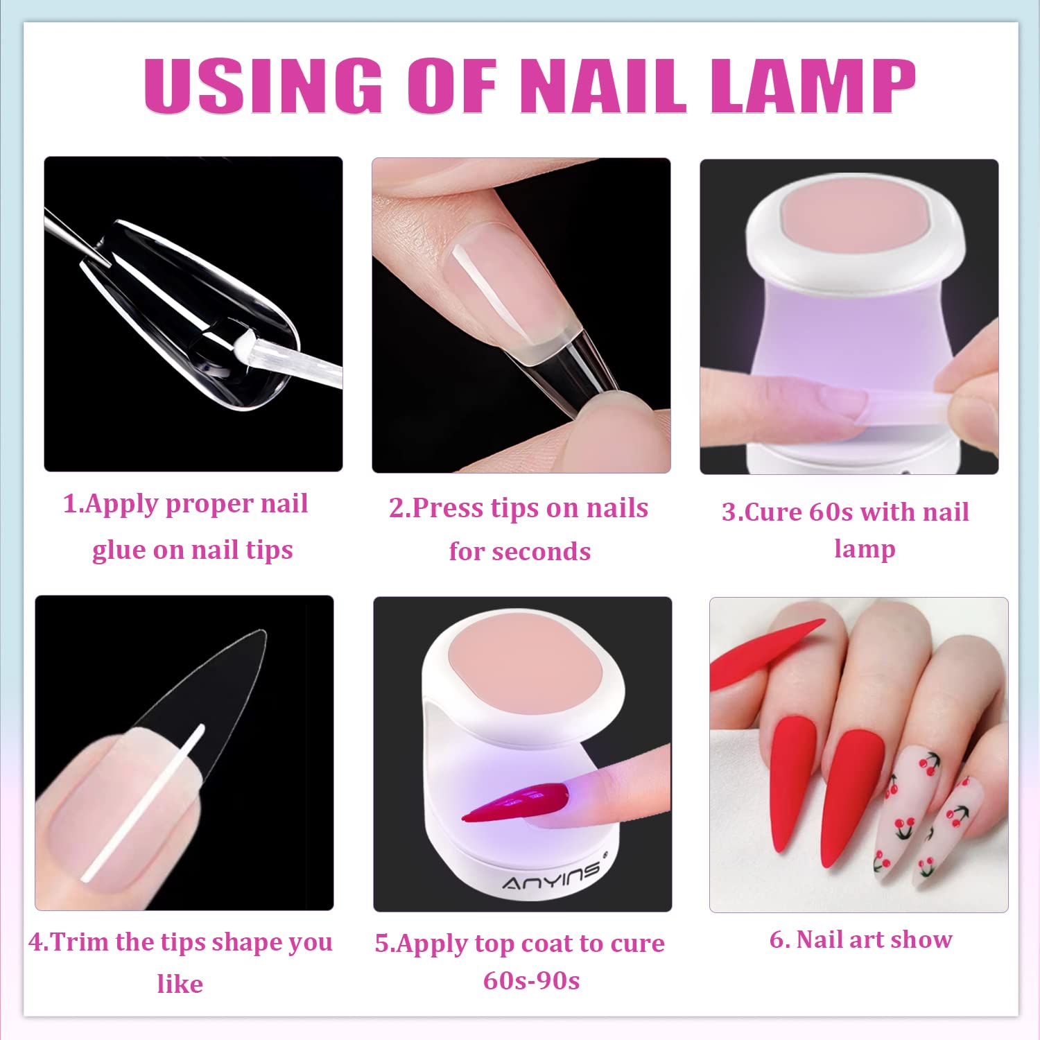ANYINS Mini UV Light timer 60s helps efficient curing with minimal guessing.