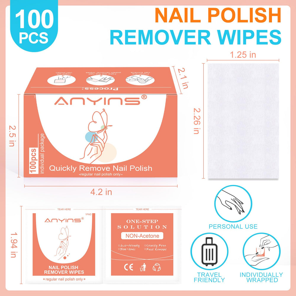 Close-up of ANYINS pad with nourishing oils for cuticle hydration during removal.