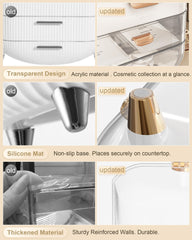 Anylady clear-top organizer with drawer in rose gold offers easy access and dust protection.
