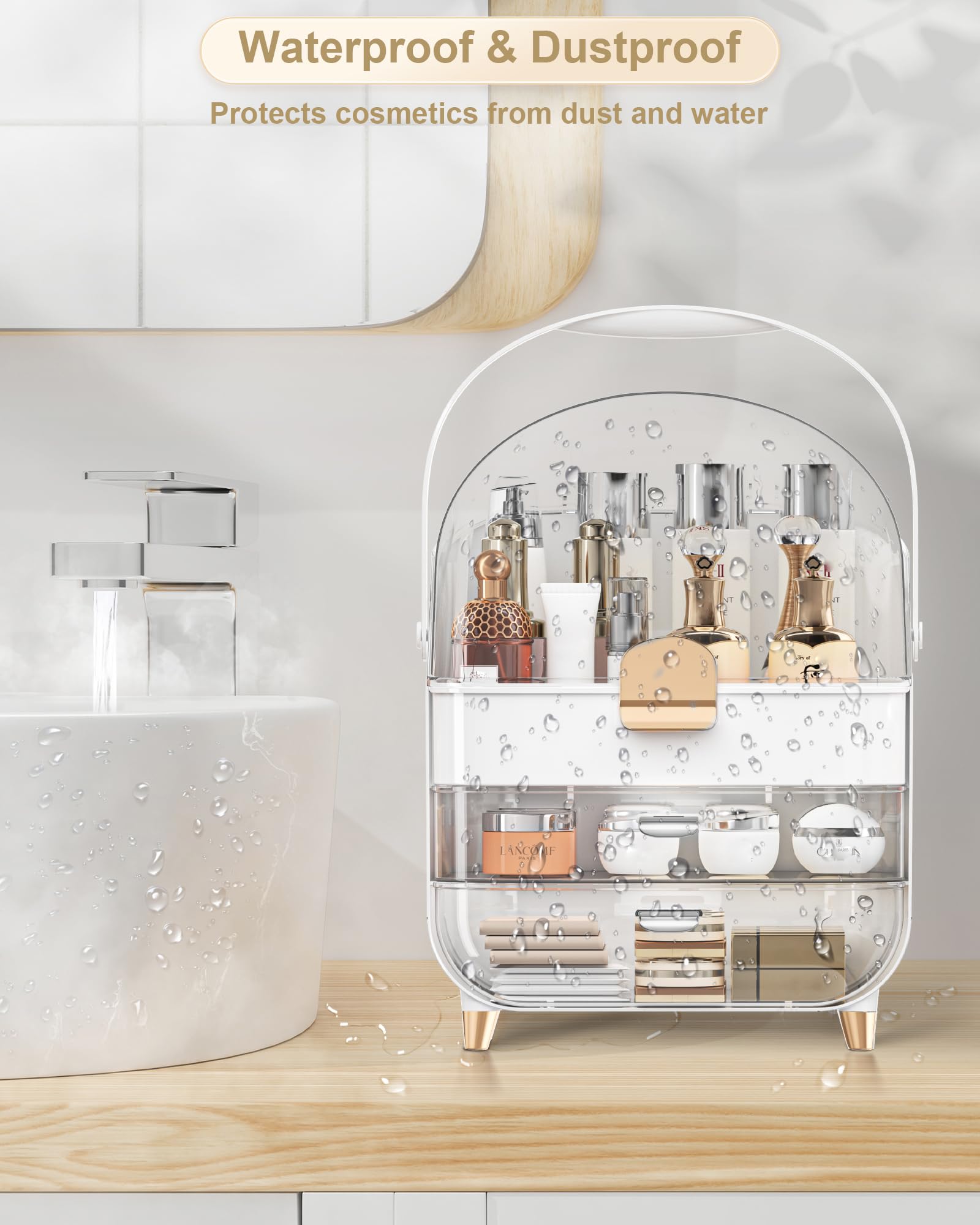 Anylady perfume and jewelry nook maintains accessories visible and tidy on a dresser.
