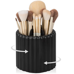 Anyoifax 360 rotating makeup brush holder with seven slots for organized brushes