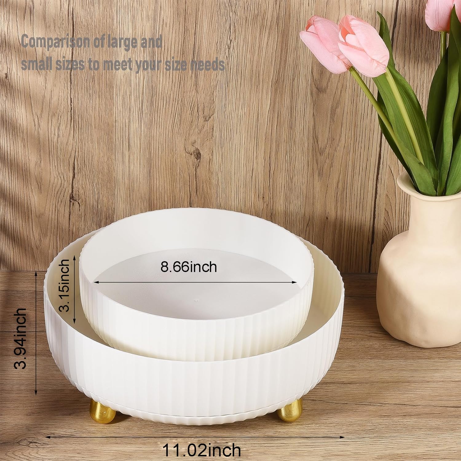 Anyoifax compact countertop vanity organizer fits small spaces and declutters surfaces.