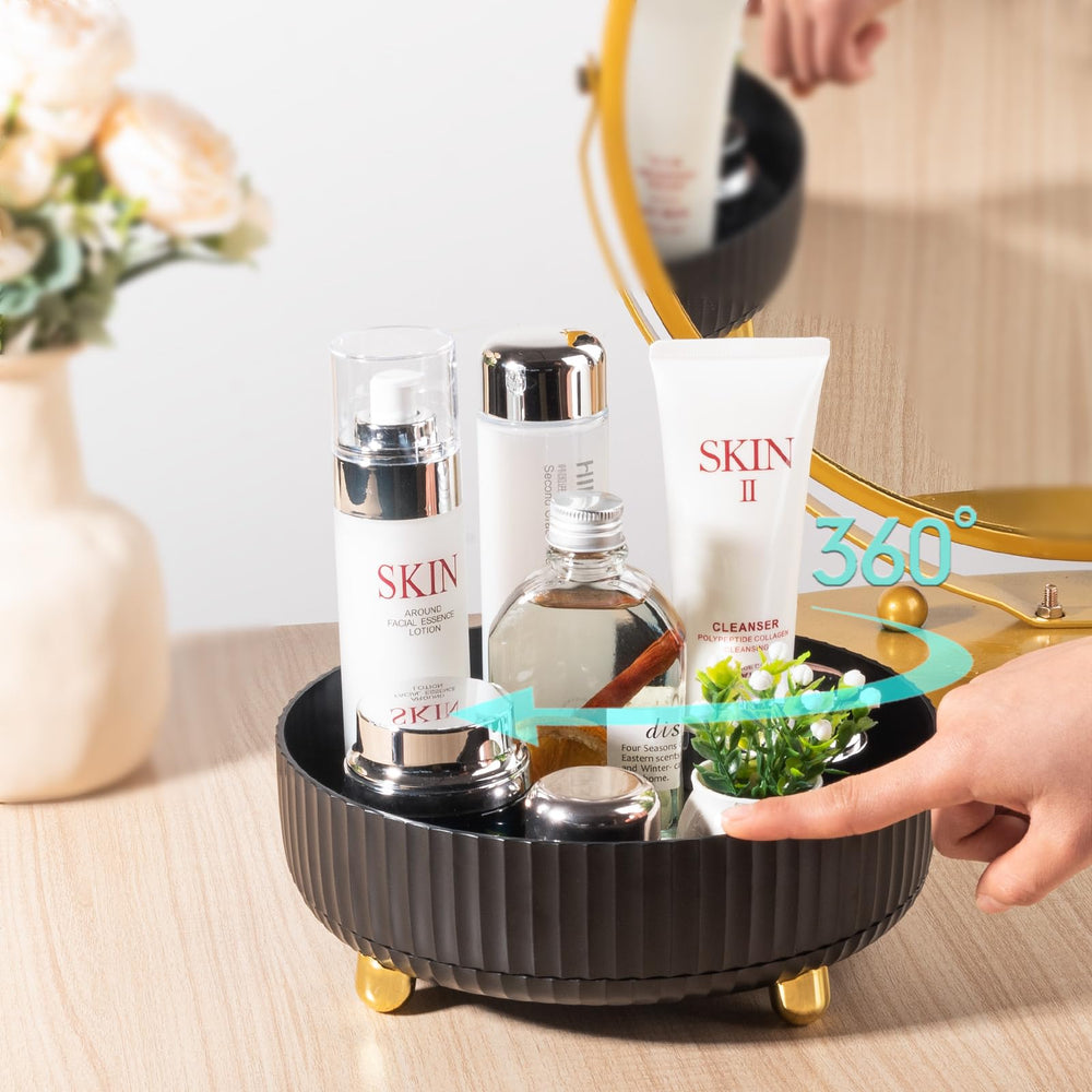Anyoifax cosmetics lazy susan keeps vanity items within reach