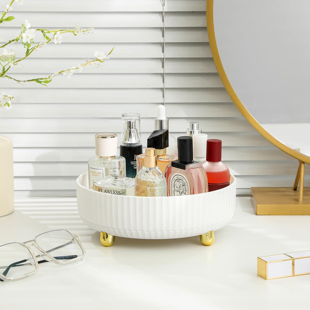 Anyoifax cosmetics storage on dresser for organized bottles and tubes.