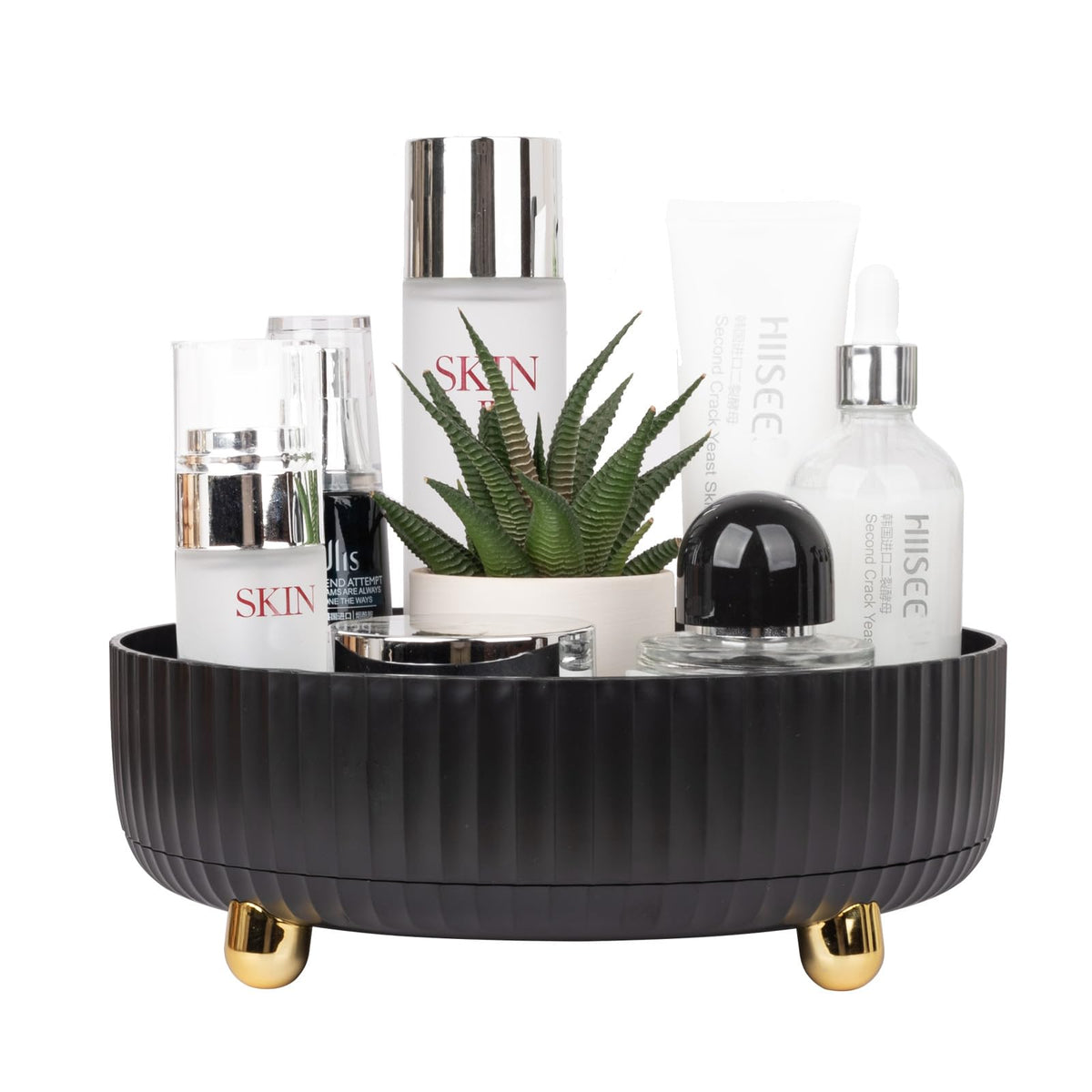 Anyoifax makeup organizer tray with 360-degree rotation for easy cosmetic access