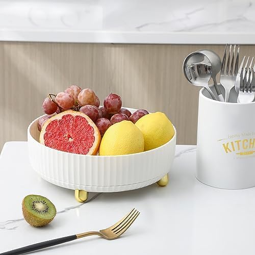 Anyoifax organizer with four non-slip feet stays stable on countertops.
