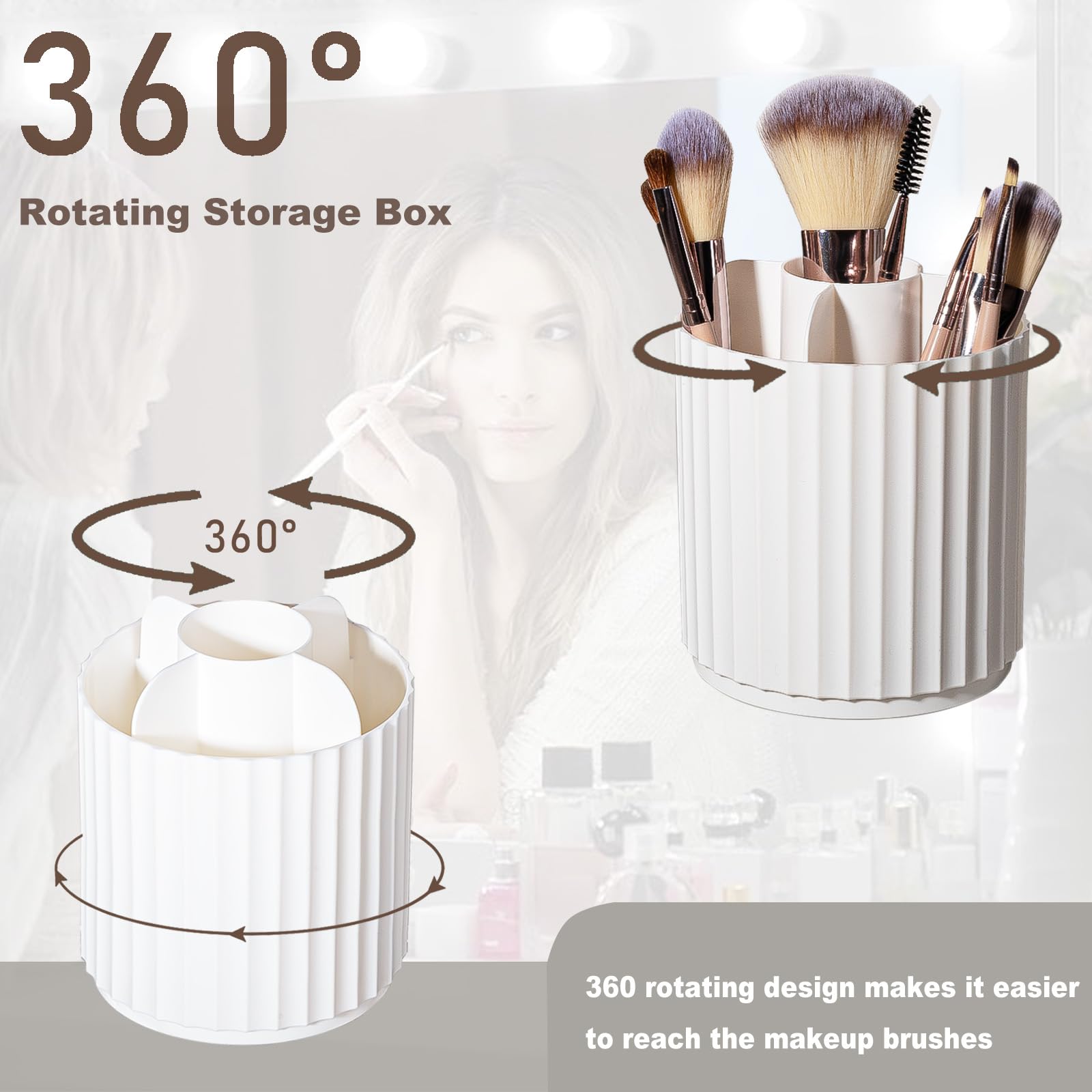 Anyoifax strip white design adds stylish vanity decor.