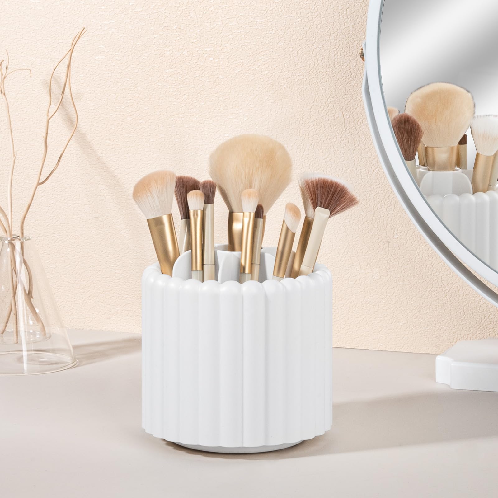 Anyoifax elegant striped design adds a refined touch to your vanity.