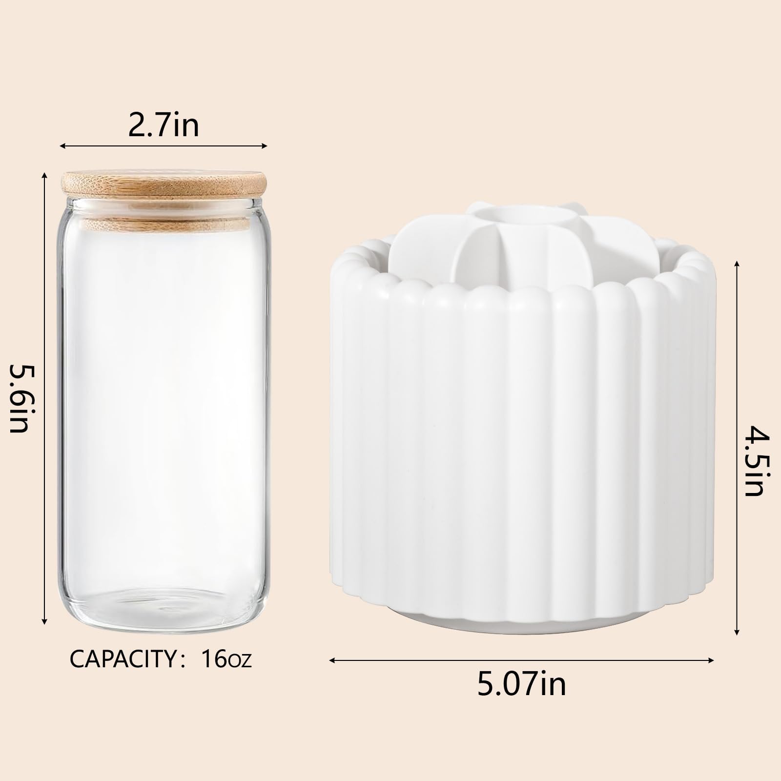Anyoifax multifunctional storage holds brushes, skincare, lipstick, and more.