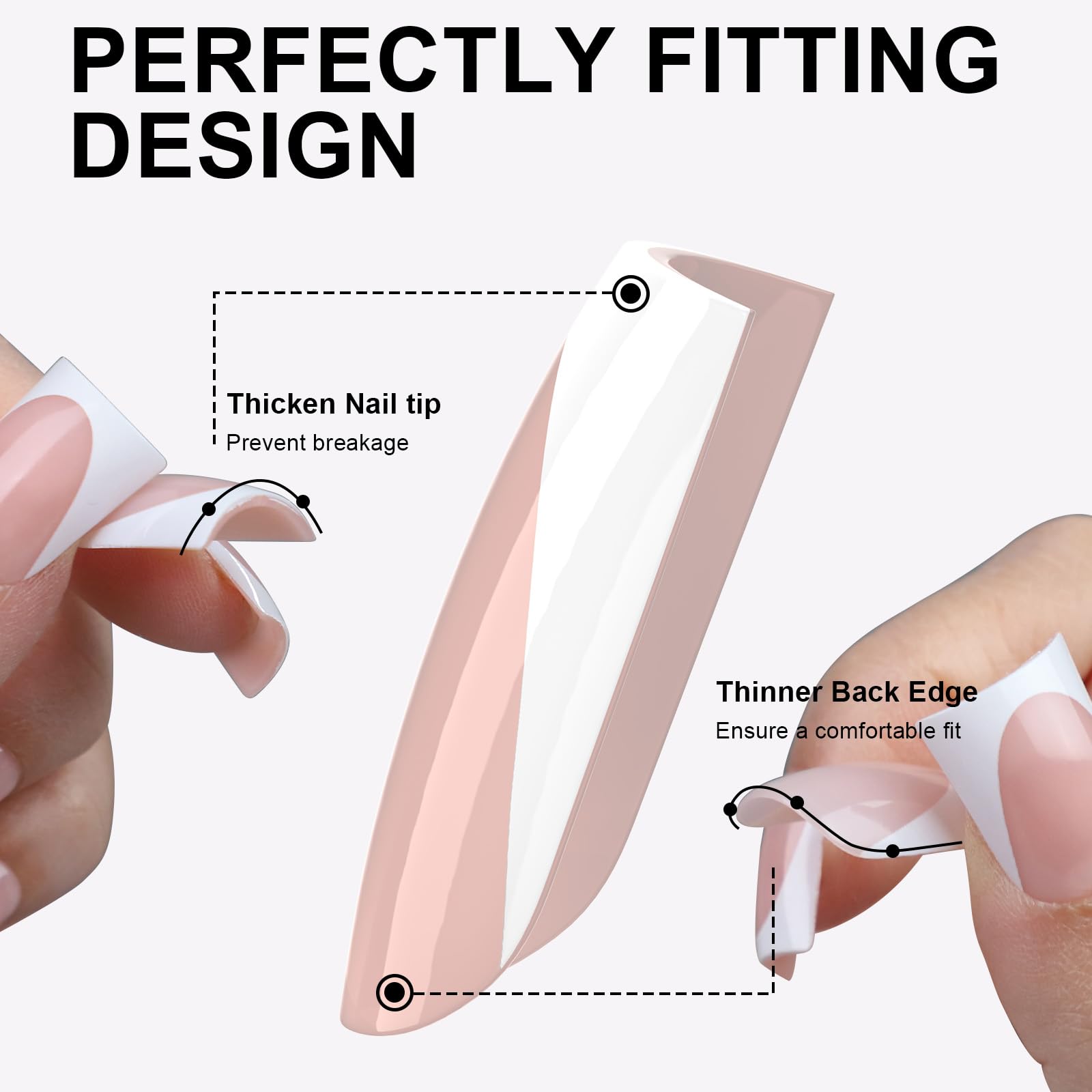 Anyos uñas con pegamento y adhesivos para aplicación rápida y duradera.