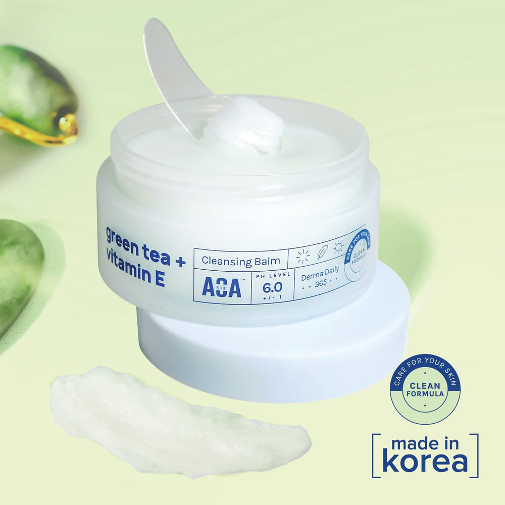 AOA STUDIO bálsamo desmaquillante té verde, aplicación suave en manos secas