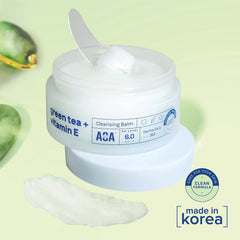 AOA STUDIO bálsamo desmaquillante té verde, aplicación suave en manos secas