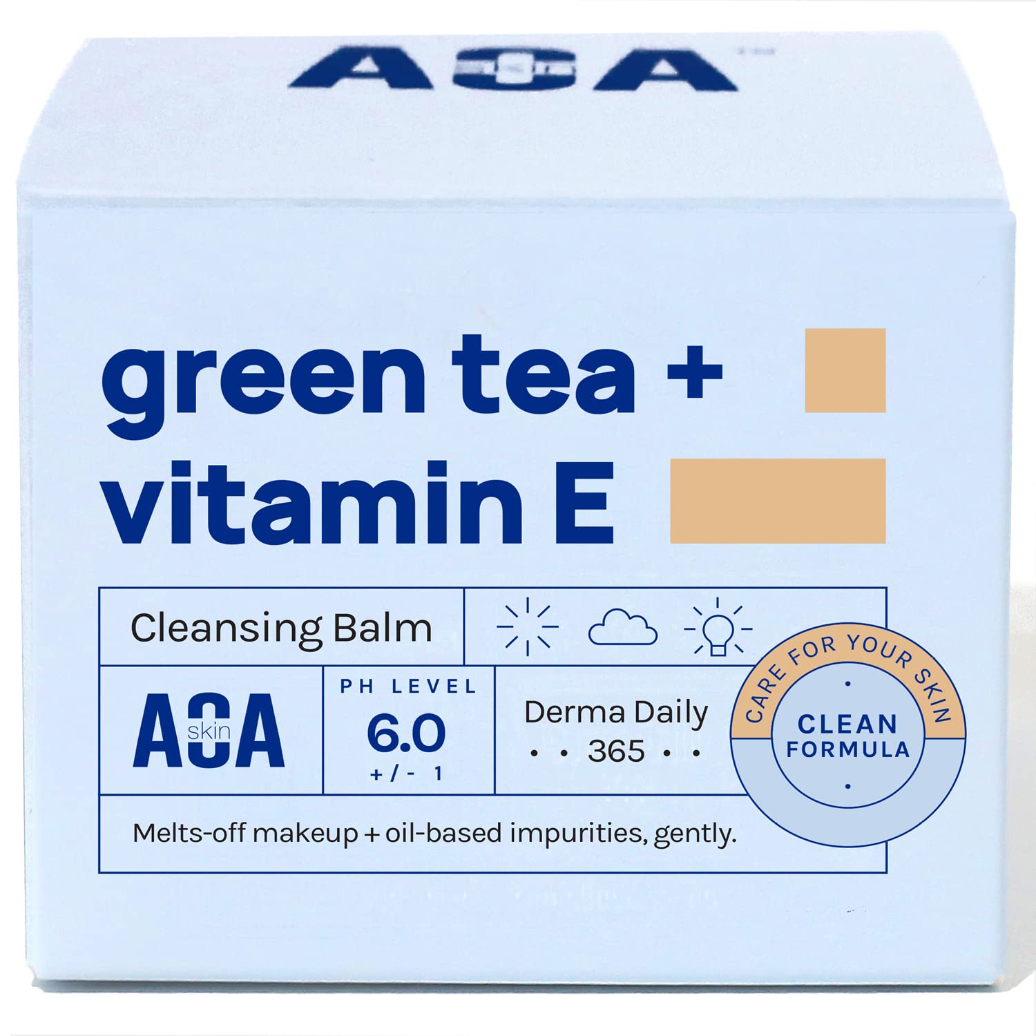 AOA STUDIO bálsamo desmaquillante té verde, textura cremosa para desmaquillar suave