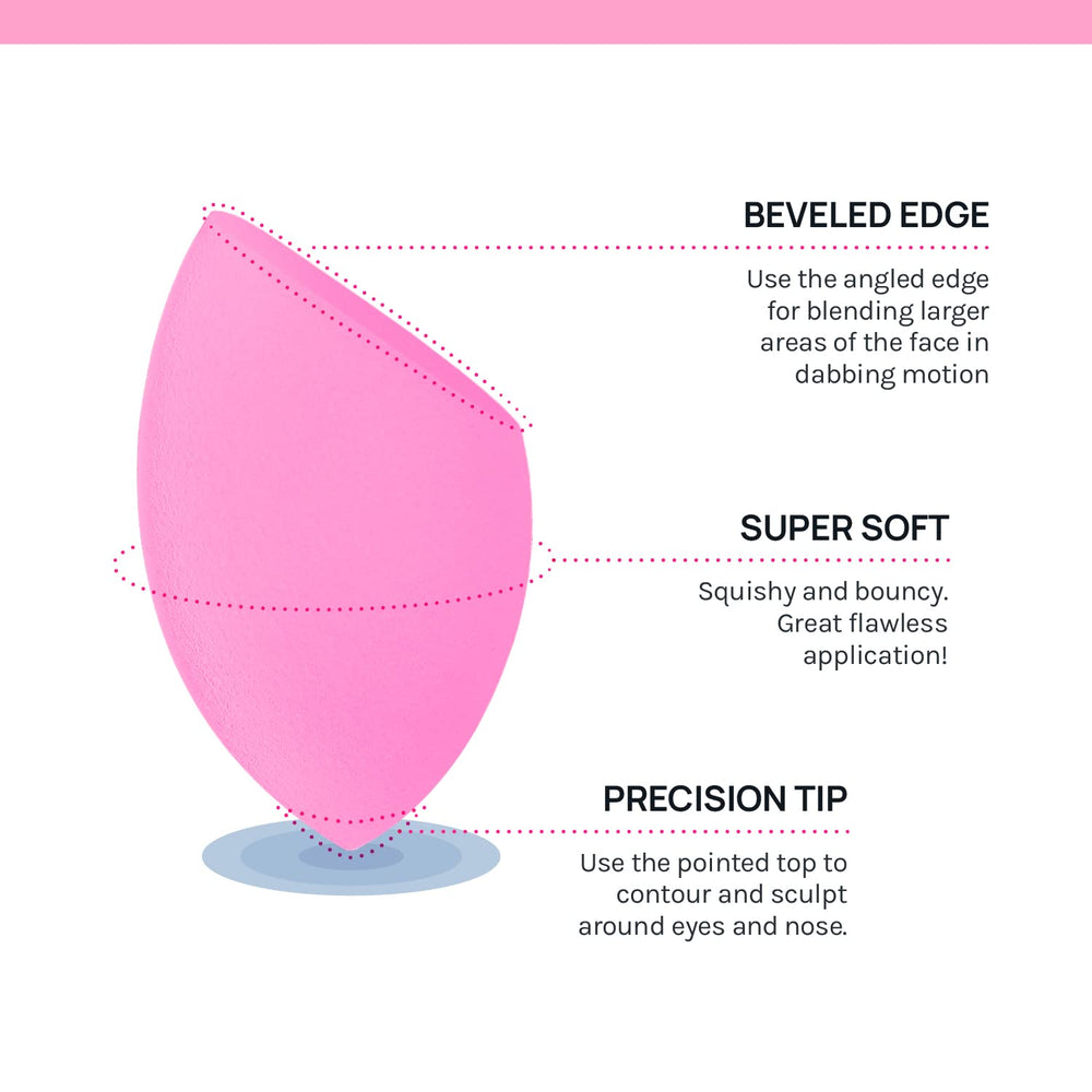 AOA Studio makeup sponge set pink high-definition blender for seamless finish.