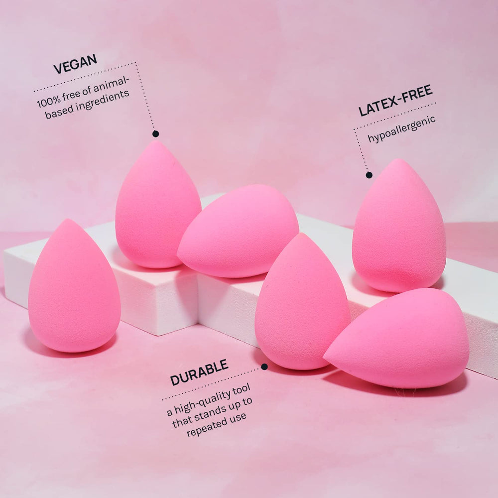 AOA Studio makeup sponge set pink latex-free for sensitive skin.