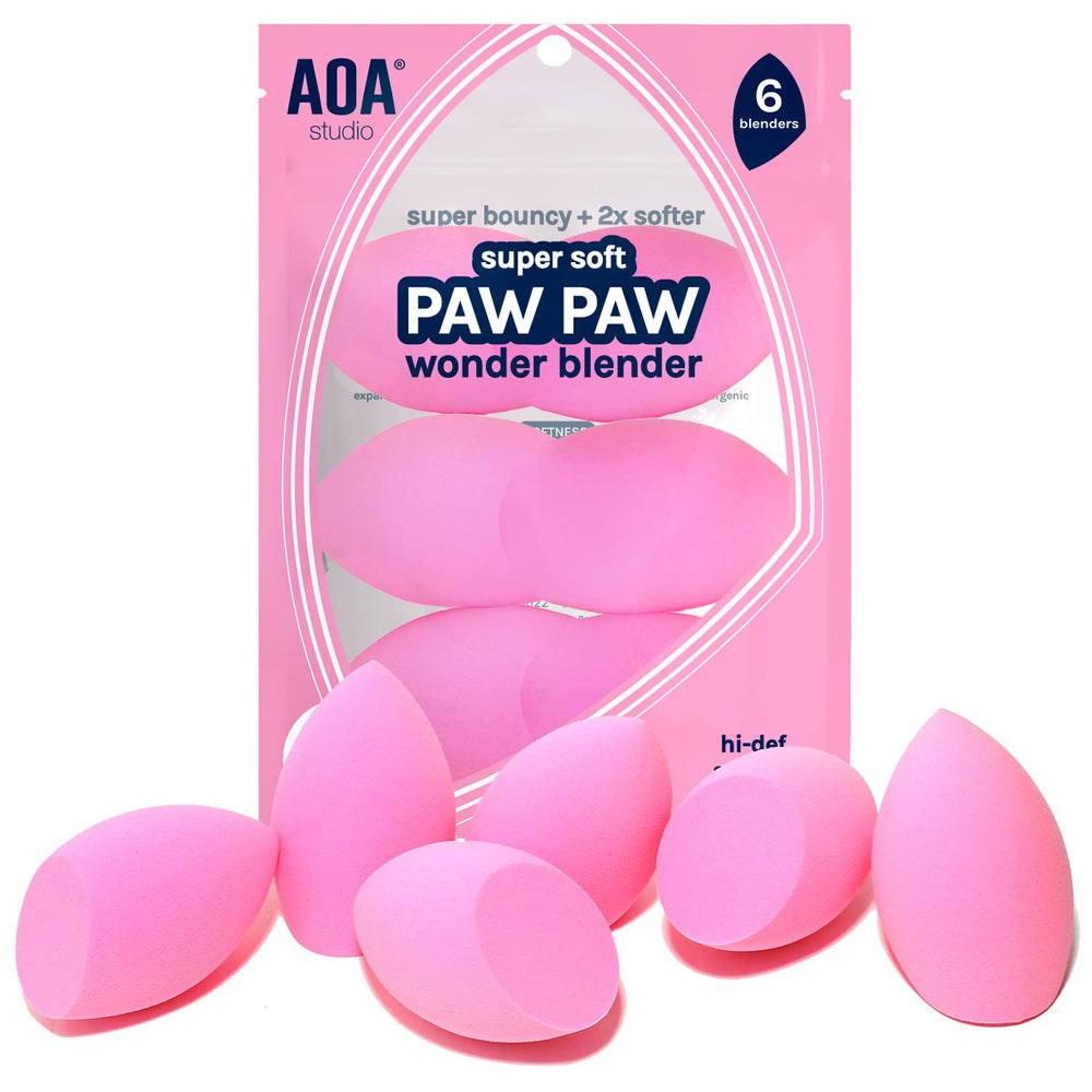 AOA Studio makeup sponge set pink flat edge for smooth coverage and precise blending.