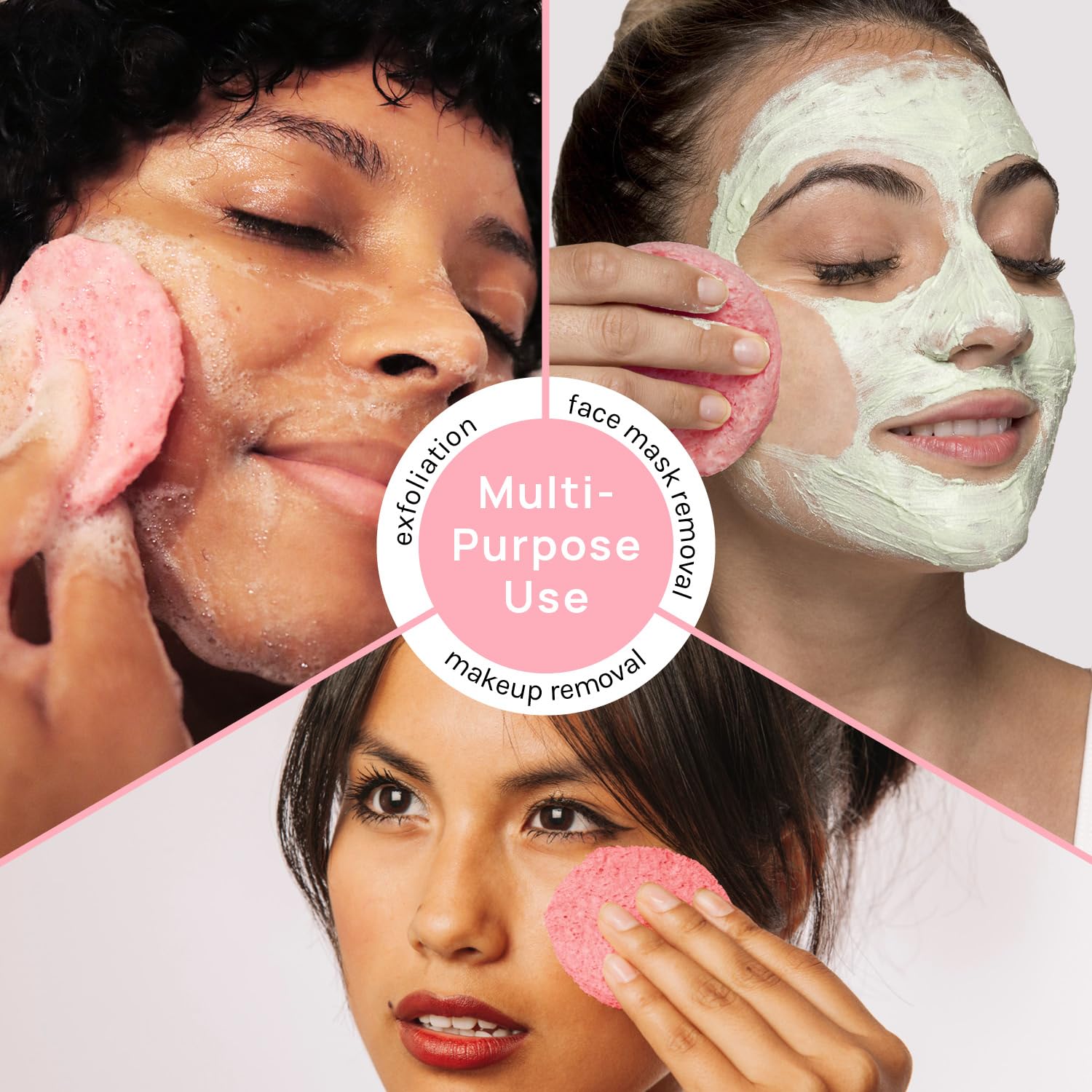 AOA Studio sponge removes dead skin and dirt gently.