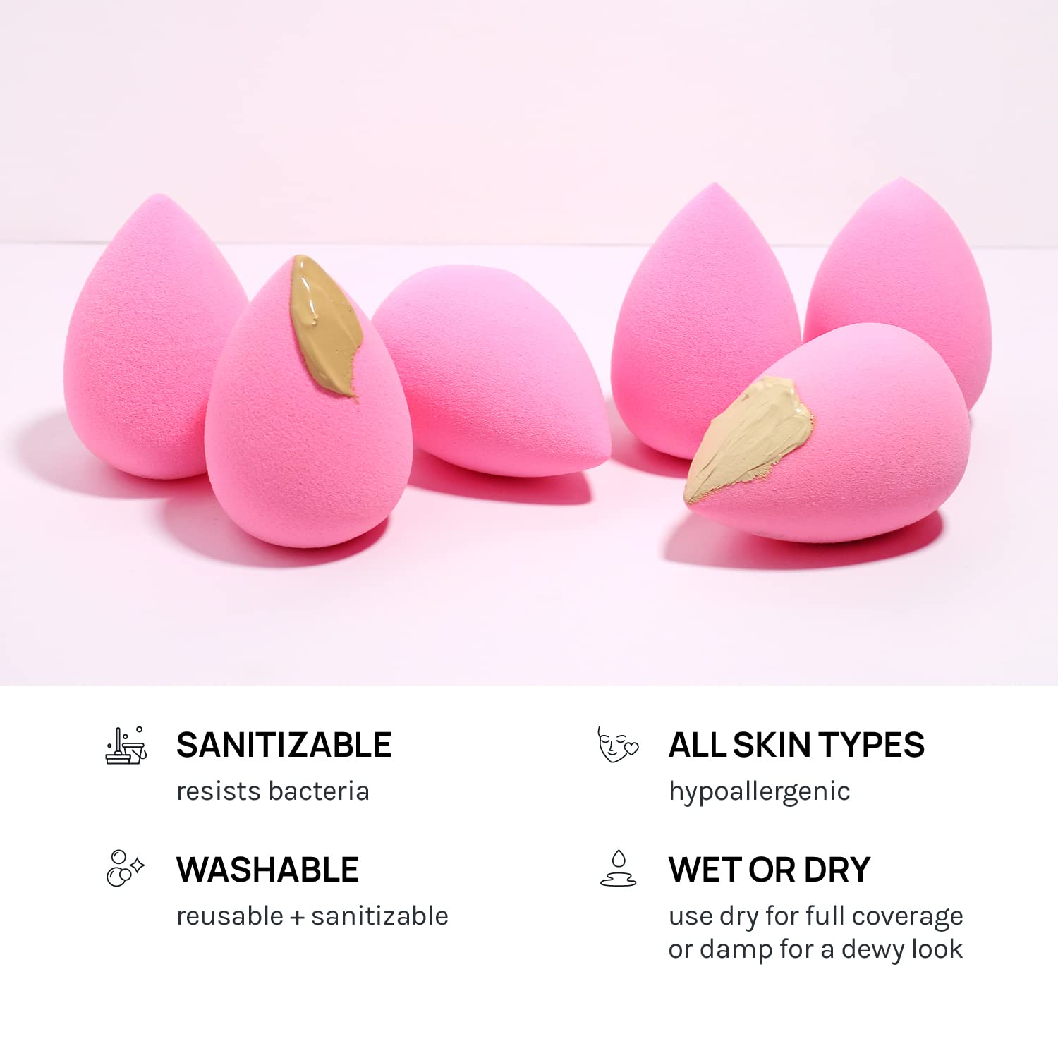 AOA STUDIO versatile sponge for wet or dry makeup applications.