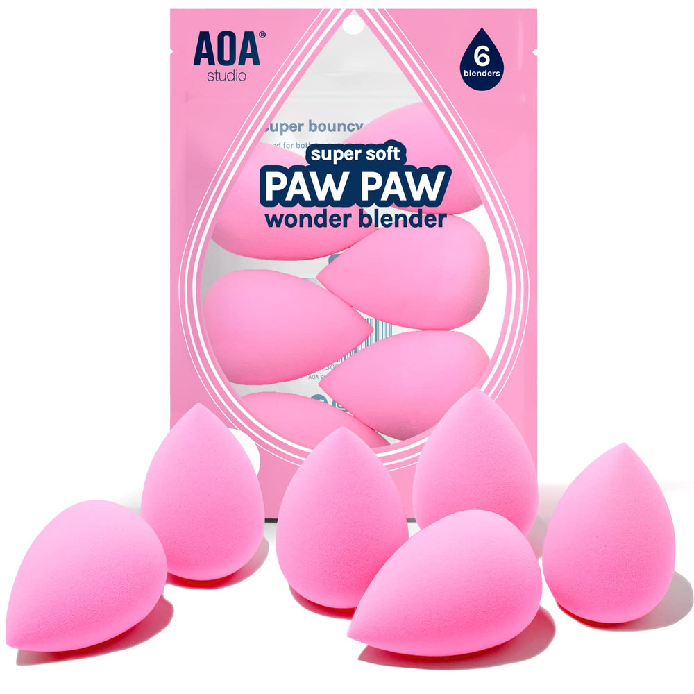 AOA STUDIO makeup sponge set latex-free for gentle, comfortable application.