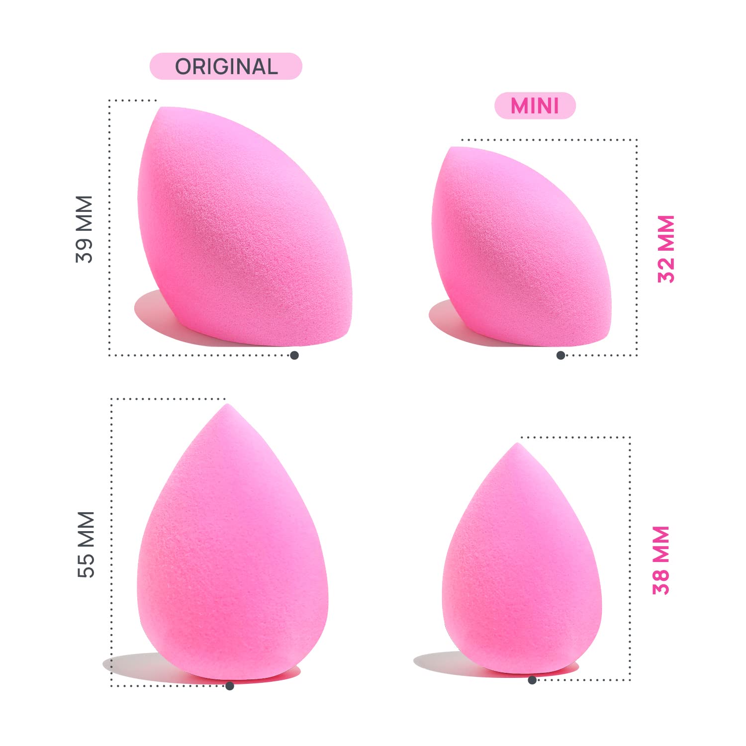 AOA STUDIO MiNi beveled edge sponge for larger area coverage.