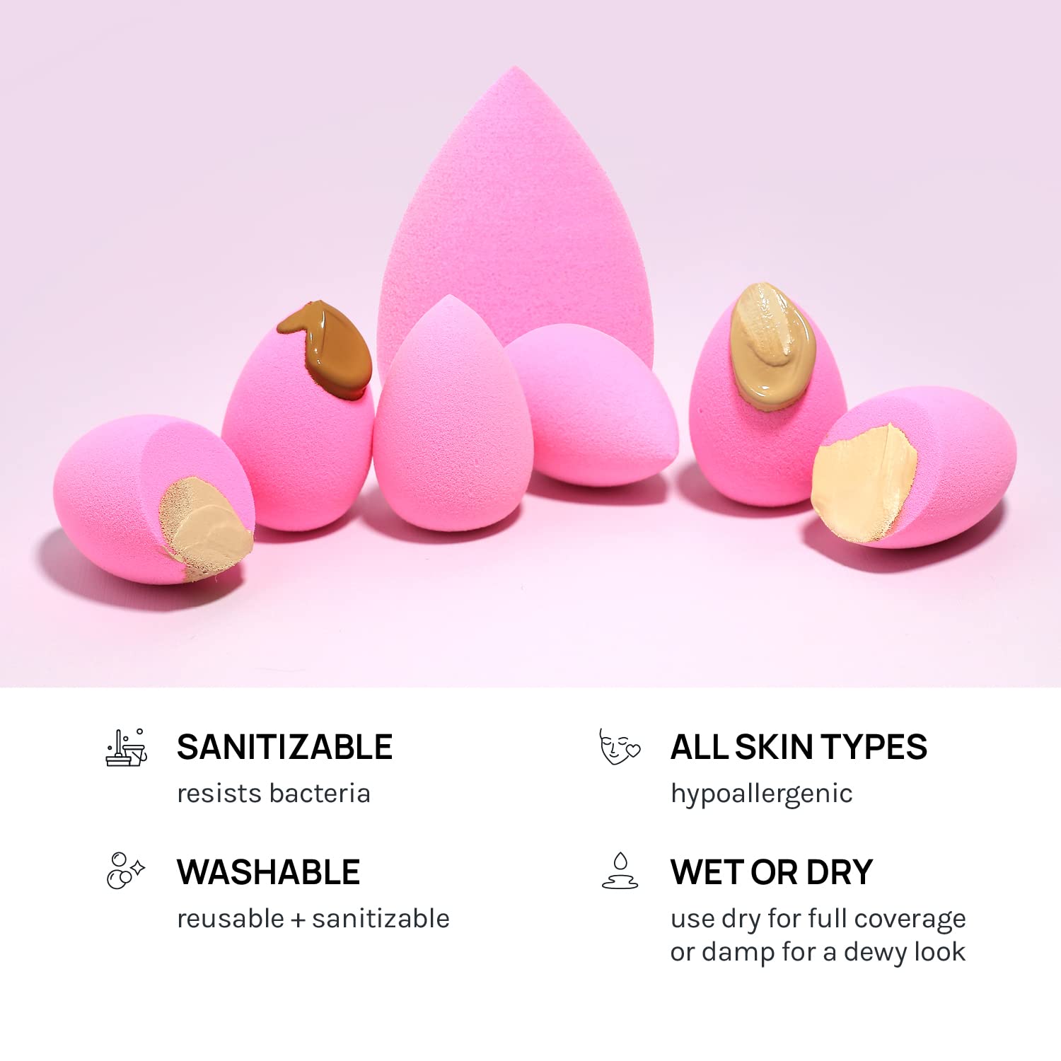 AOA STUDIO MiNi beveled sponge for even foundation distribution.