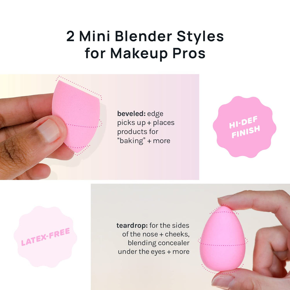 AOA STUDIO MiNi beveled sponge suitable for broad facial areas.