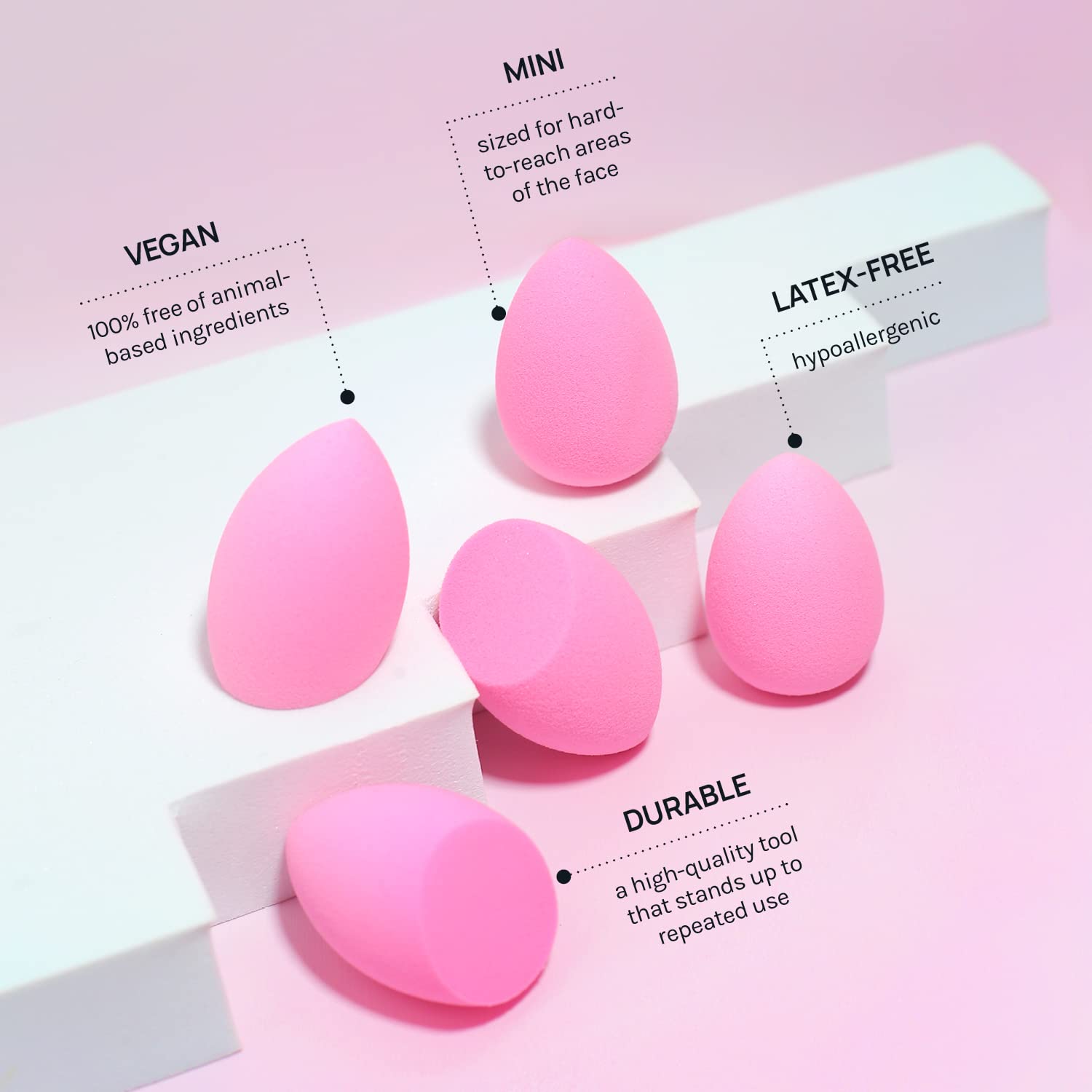 AOA STUDIO MiNi teardrop sponge tip for targeted precision blending.