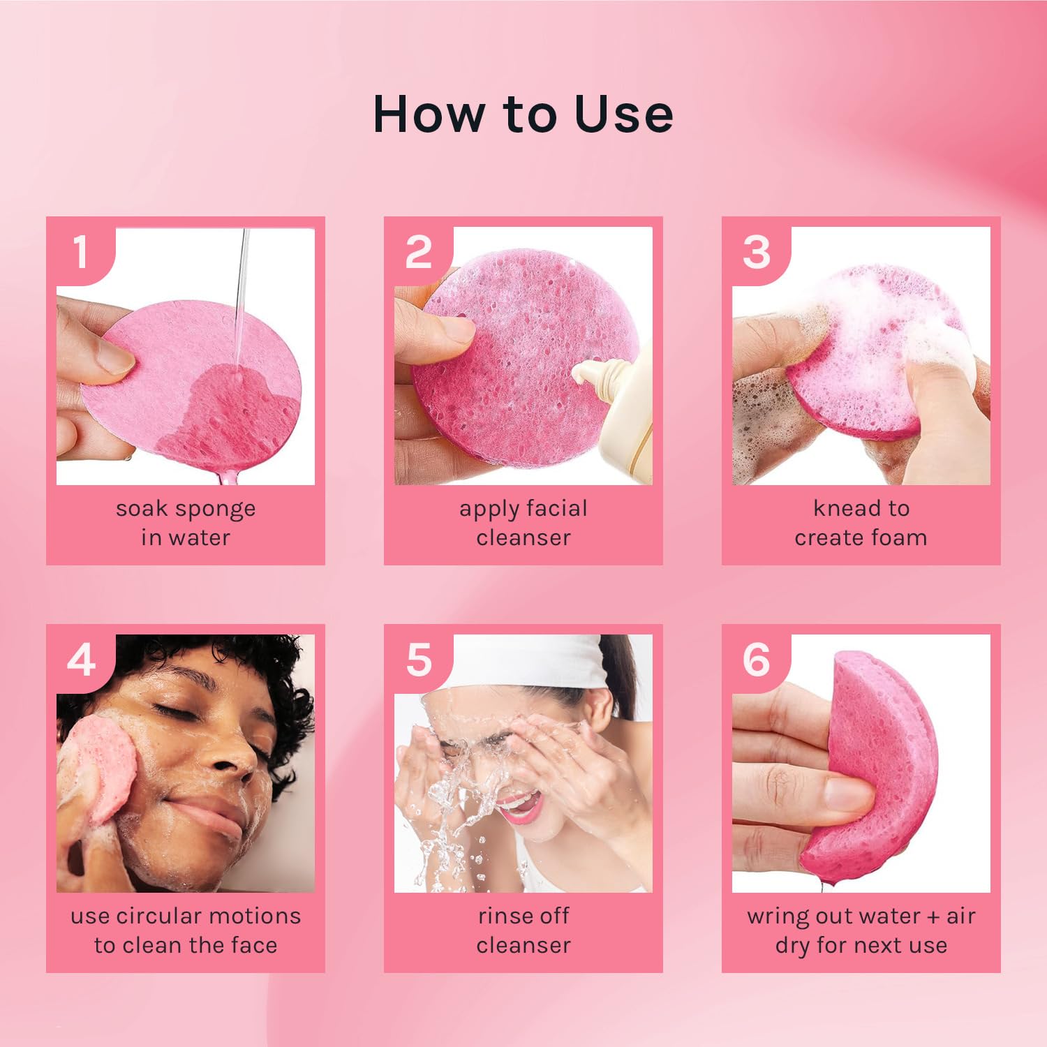 AOA Studio reusable sponge set promotes eco-friendly care.