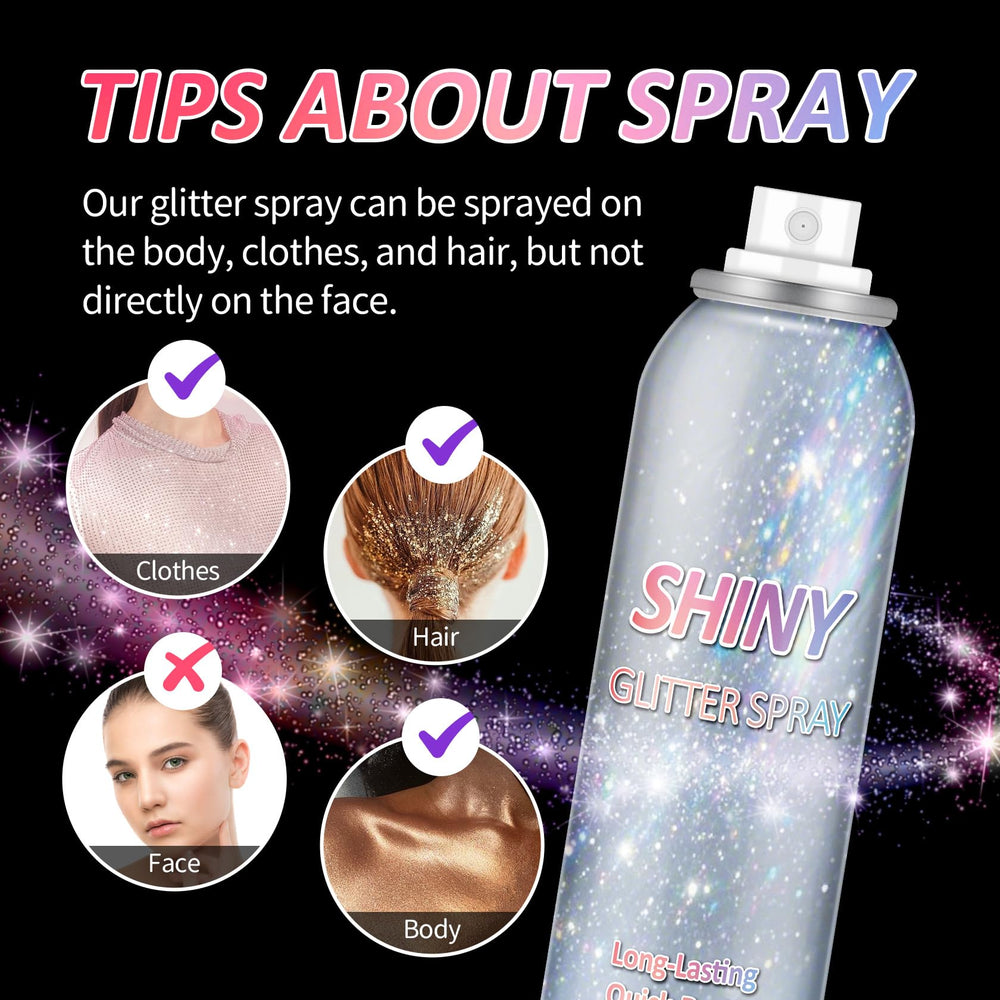 AOAZXBB clothes glitter spray adds light sparkle without heaviness.