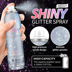 AOAZXBB shoulder glitter spray creates subtle radiant shimmer.