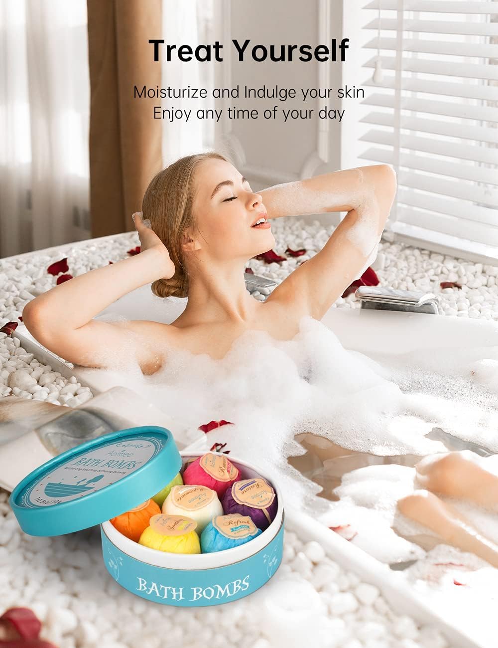 Aofmee Bombas de baño: embalaje individual para regalo perfecto.