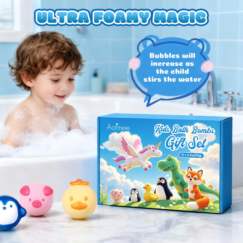 Bomba de baño Aofmee fresa; aroma frutal para hora del baño.