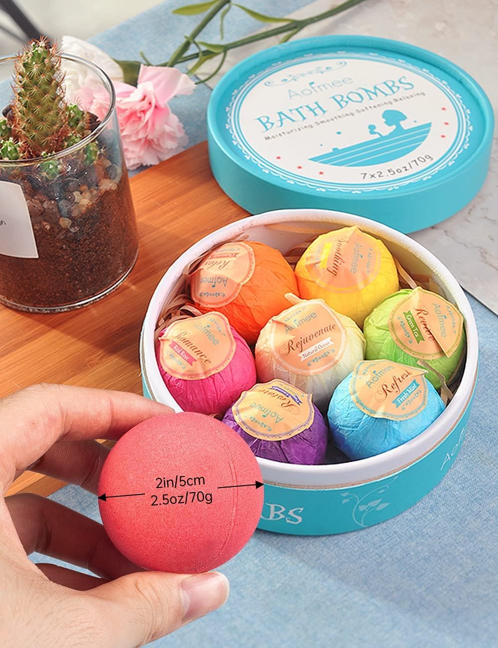 Aofmee Bombas de baño: regalo ideal para cumpleaños y fiestas.