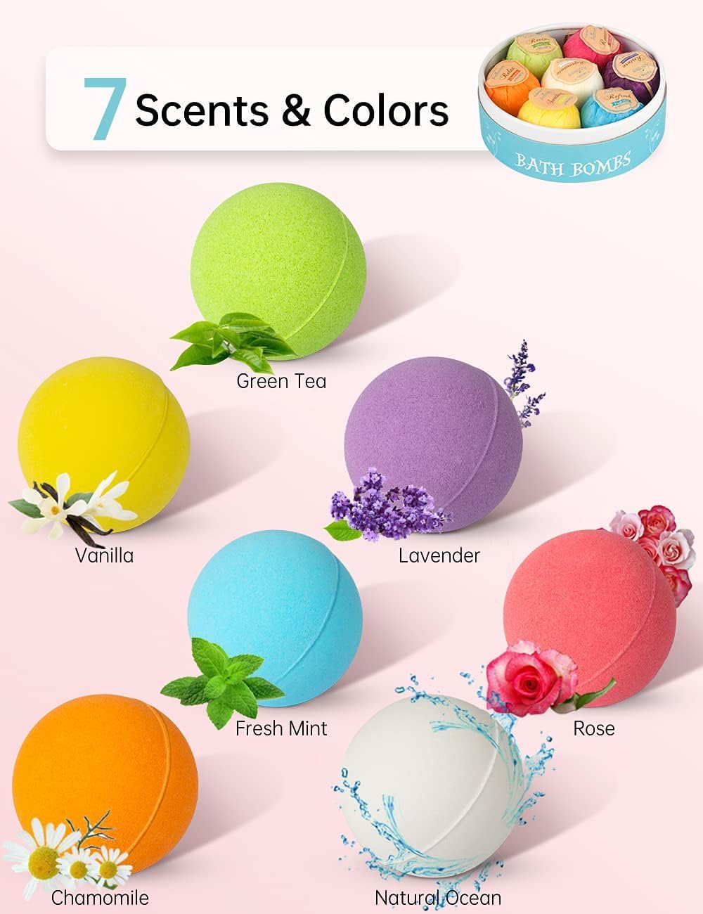Aofmee Bombas de baño: relajación aromática para spa en casa.
