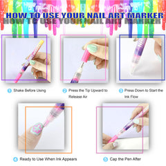 AOKELEON precision-0-5mm-tips enable delicate lines on nails.