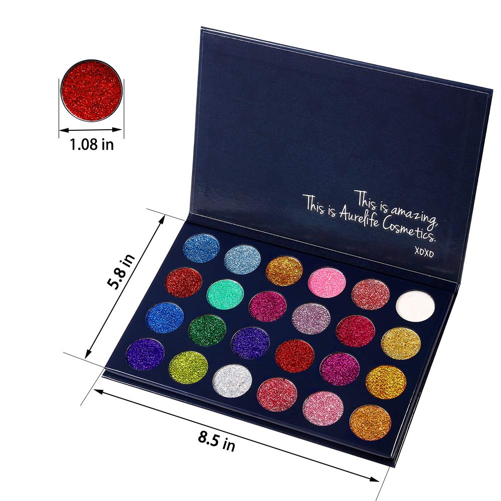 Aolailiya glitter eyeshadow application on eye close-up, easy blend