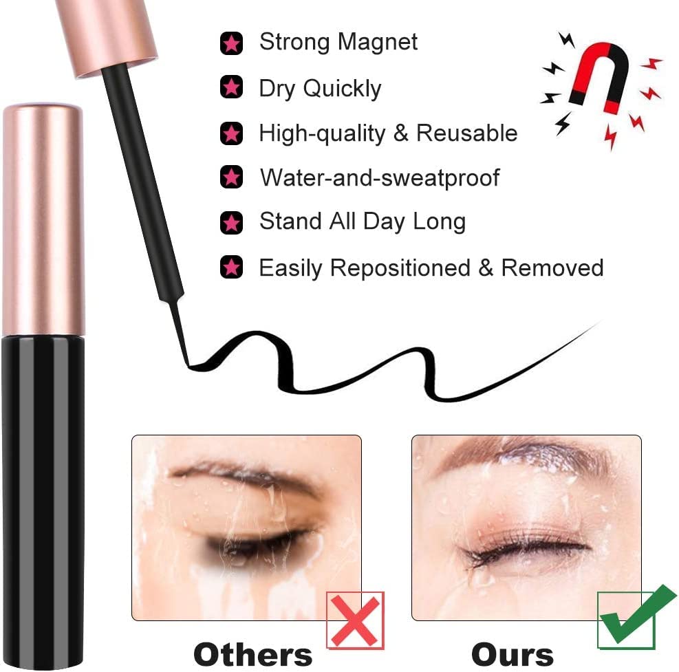 AOMIG magnetic eyeliner close-up showing smooth, smudge-resistant formula