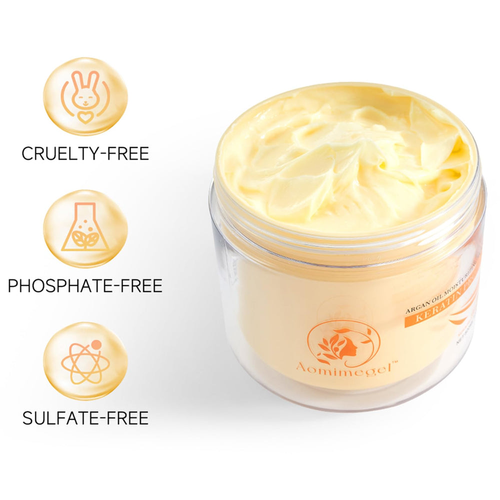 Aomimegel argan oil application scene nourishing damaged hair