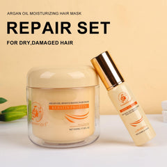 Aomimegel Hair Mask Argan Oil Set ingredients label showcases premium proteins and oils