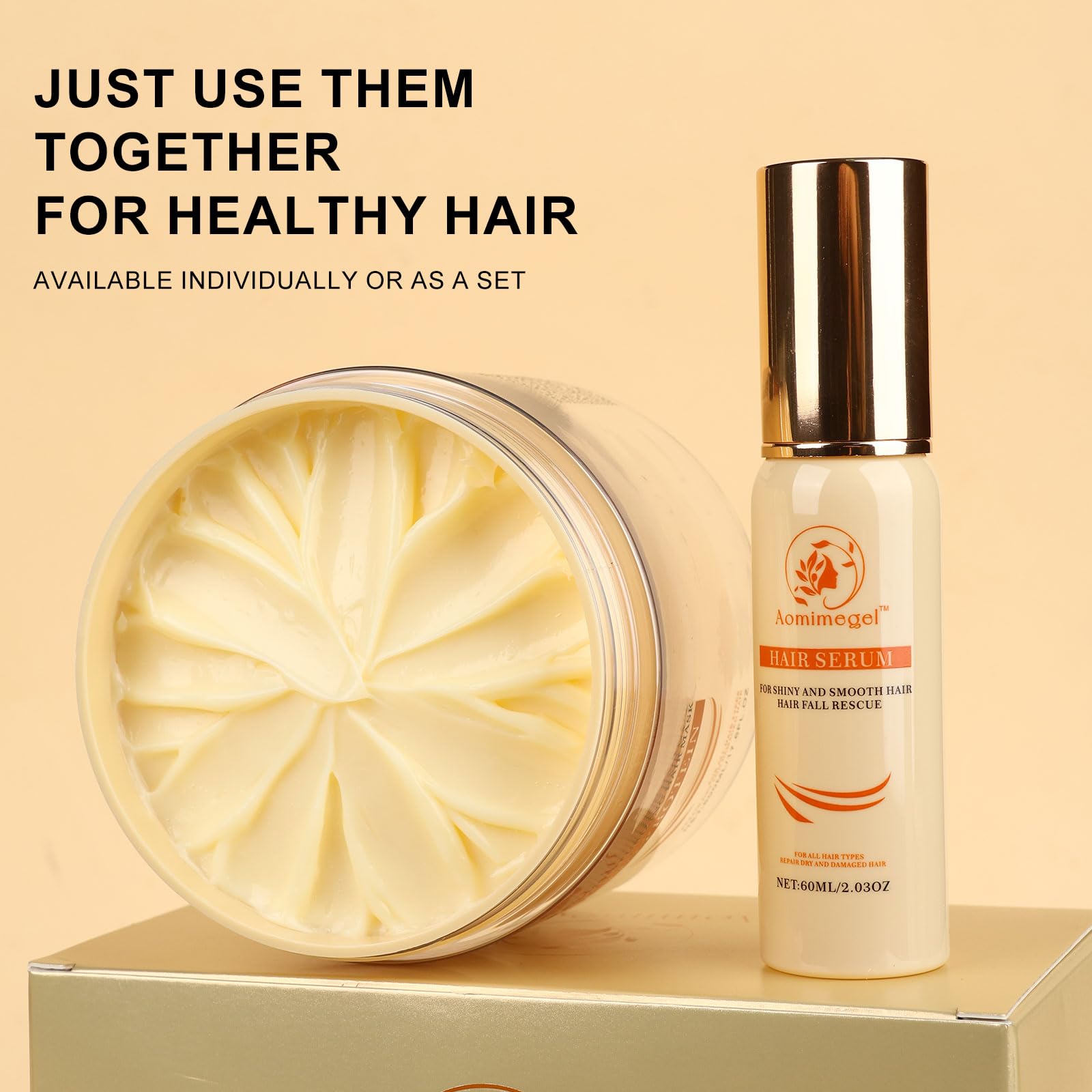Aomimegel Hair Mask professional results vibe suggesting salon-quality at home